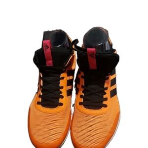 Adidas Sz 9.5 Distancestar Signal Orange Pink Womens Sprinting Shoes Sneaker